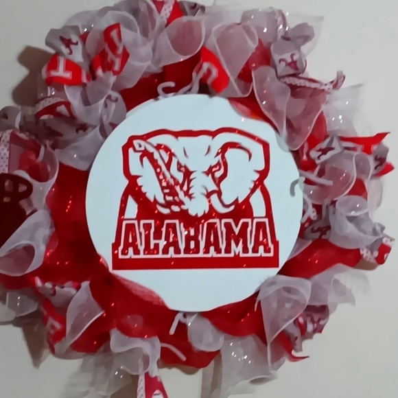 Large Handmade Alabama Decorative Wreath - Picture 1 of 4